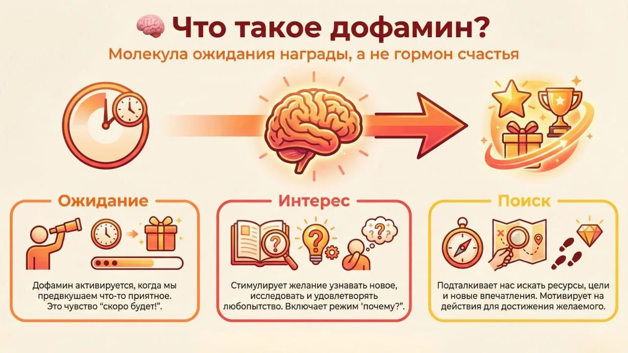 Что движет нашим поведением: дофамин и мотивация.