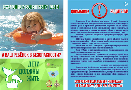 Меры безопасности детей на водоемах.